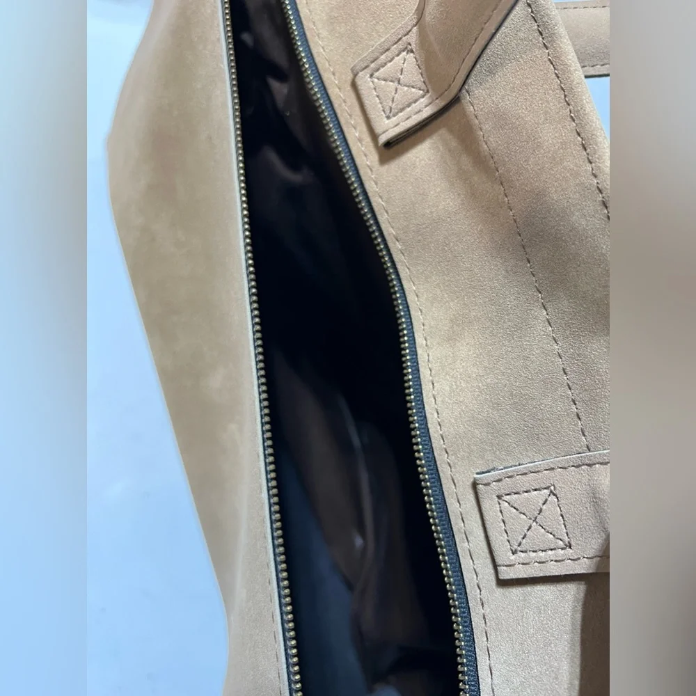IBM Hazel Mojave Suede Bag Tan Vintage Conference Messenger Memorabilia